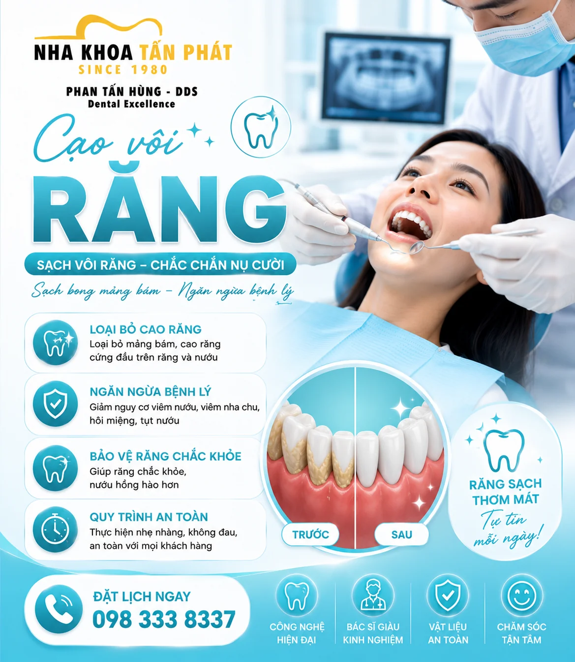 Cạo Vôi Răng – Bảo Vệ Nướu Khỏe Mạnh, Hơi Thở Thơm Mát