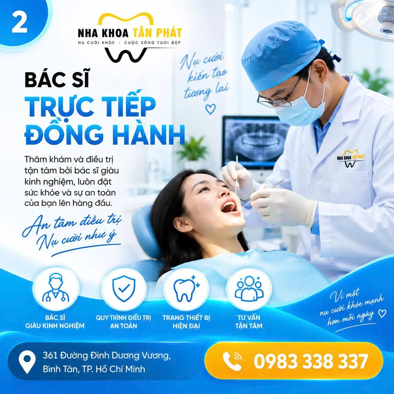 ALT: B&aacute;c sĩ chuy&ecirc;n khoa trực tiếp thăm kh&aacute;m v&agrave; giải th&iacute;ch chi tiết phim X-quang cho kh&aacute;ch h&agrave;ng
