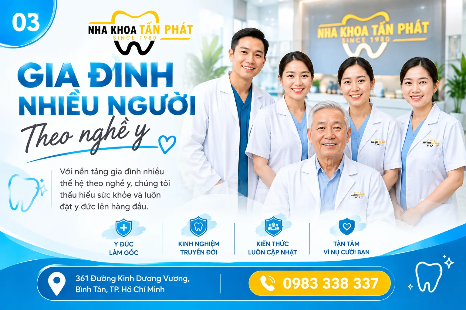 ALT: Phòng khám hiện đại cùng trang thiết bị đạt chuẩn vô trùng y khoa tại Nha Khoa Tấn Phát