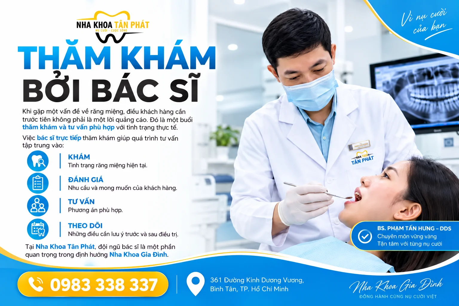 Vì Sao Khách Hàng Nên Được Bác Sĩ Trực Tiếp Thăm Khám?
