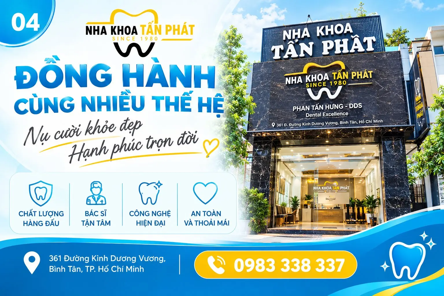 ALT: Nha Khoa Tấn Phát nơi kết nối và bảo vệ nụ cười cho mọi thế hệ